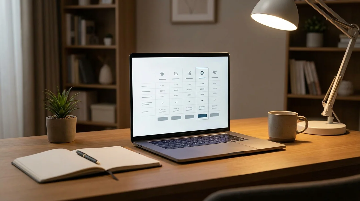 Vergleich mehrerer Online-Casinos mit MuchBetter auf einem Laptopbildschirm