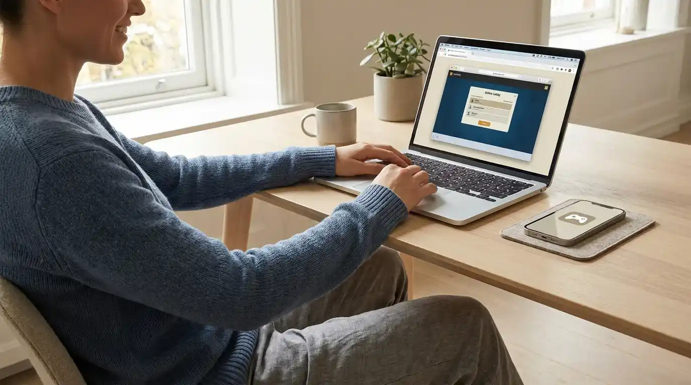 Spieler startet ein Online Casino ohne Download direkt im Browser am Laptop